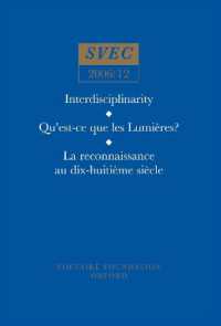 Qu'est-ce que les Lumières?; La reconnaissance au dix-huitième siècle; History of art; History of ideas (Oxford University Studies in the Enlightenment)