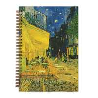 Van Gogh Terrace at Night 7 x 10' Wire-O Journal