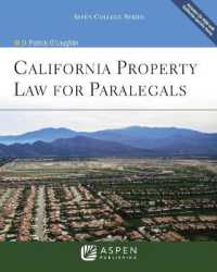 California Property Law for Paralegals : [Connected Ebook] (Aspen Paralegal) （8TH）