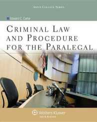 Criminal Law and Procedure for the Paralegal (Aspen College Series)
