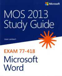 Mos 2013 Study Guide for Microsoft Word (Mos Study Guide) -- Paperback / softback