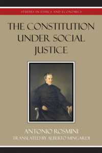 The Constitution under Social Justice (Studies in Ethics and Economics)