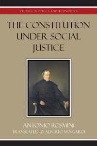 The Constitution under Social Justice (Studies in Ethics and Economics)