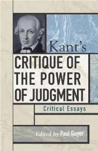 Kant's Critique of the Power of Judgment : Critical Essays (Critical Essays on the Classics Series)