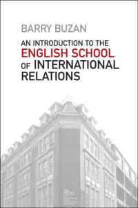 英国学派の国際関係論：入門<br>Introduction to the English School of International Relations : The Societal Approach -- Paperback