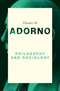 アドルノ著／哲学と社会学：1960年講義（英訳）<br>Philosophy and Sociology: 1960