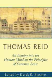An Inquiry into the Human Mind : On the Principles of Common Sense (The Edinburgh Edition of Thomas Reid)