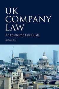 UK Company Law : An Edinburgh Law Guide -- Hardback