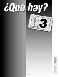 Que Hay? Cuaderno 3 / Que Hay? Book 3 : Junior Secondary Spanish for the Caribbean （PMPLT）