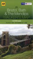 Aa Bristol, Bath & the Mendips Walker's Map (Walker's Map) （FOL MAP）