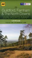 Aa Guildford, Farnham & the North Downs Walker's Map (Walker's Map) （FOL MAP）
