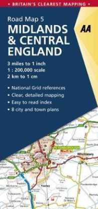 Aa Midlands & Central England Road Map : Midlands & Central England 5. (Aa Road Map Britain) （MAP）