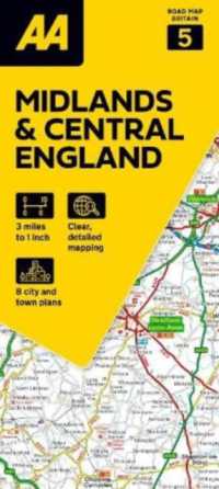 AA Road Map Midlands & Central England (Aa Road Map Britain series) （8TH）