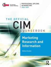 Cim Coursebook Marketing Research and Information 2008-2009 (Cim Coursebook) （1ST）