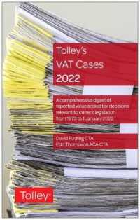 Tolley's Vat Cases 2022 -- Paperback / softback