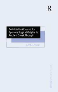 Self-Intellection and its Epistemological Origins in Ancient Greek Thought (Ashgate New Critical Thinking in Philosophy)
