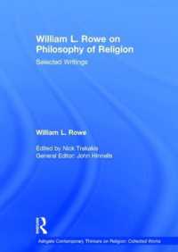 William L. Rowe on Philosophy of Religion : Selected Writings (Ashgate Contemporary Thinkers on Religion: Collected Works)