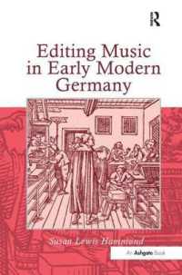 近代初期ドイツにおける楽譜編纂<br>Editing Music in Early Modern Germany
