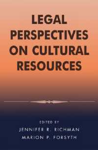 Legal Perspectives on Cultural Resources (Heritage Resource Management Series)