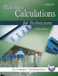Pharmacy Calculations for Technicians : Text with Study Partner Cd -- Paperback / softback （5 Revised）