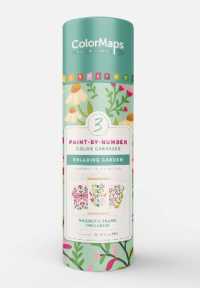 ColorMaps Paint-by-Number Relaxing Garden : Everything You Need to Create 3 Beautiful Paintings: 3 Colored-Line Canvases, 12 Acrylic Paint Pots, 1 Magnetic Frame, 2 Paintbrushes, and Instruction Leaflet Included! (Colormaps)