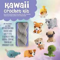 Kawaii Crochet Kit : Includes Everything you Need to Get Started Creating These Super Cute Creations!-Kit Includes: 48-page Instruction Book, Crochet Hook, Safety Eyes, 3 Colors of Yarn, Fiberfill Stuffing, Yarn Needle, Embroidery Floss