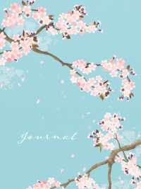 Spring Cherry Blossoms Journal