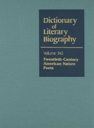 Dlb 342 : American Nature Poets (Dictionary of Literary Biography)