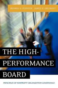 The High-Performance Board : Principles of Nonprofit Organization Governance (The Jossey-bass Nonprofit and Public Management Series)