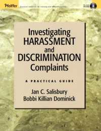 Investigating Harassment and Discrimination Complaints : A Practical Guide （PAP/CDR）