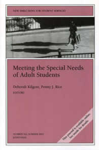 Meeting the Special Needs of Adult Students (New Directions for Student Services)