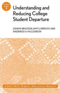 Understanding and Reducing College Student Departure (Ashe Eric Higher Education Reports)