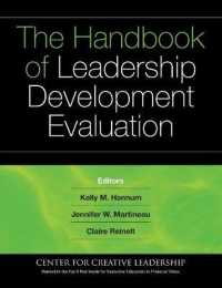 リーダーシップ開発評価ハンドブック<br>The Handbook of Leadership Development Evaluation