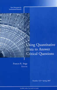 Using Quantitative Data to Answer Critical Questions (New Directions for Institutional Research)