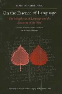 On the Essence of Language : The Metaphysics of Language and the Essencing of the Word Concerning Herder's Treatise on the Origin of Language (Suny series in Contemporary Continental Philosophy)