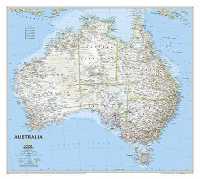 Australia Classic, Tubed : Wall Maps Continents （2019th）