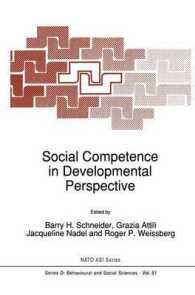 Social Competence in Developmental Perspective (NATO a S I Series Series D, Behavioral and Social Sciences)