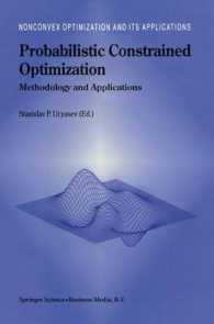 Probabilistic Constrained Optimization : Methodology and Applications (Nonconvex Optimization and Its Applications, V. 49)