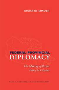 Federal-Provincial Diplomacy : The Making of Recent Policy in Canada