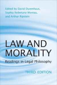 法と道徳：法哲学読本（第３版）<br>Law and Morality : Readings in Legal Philosophy (Toronto Studies in Philosophy) （3RD）