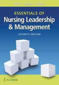 看護リーダーシップ・管理の基礎（第７版）<br>Essentials of Nursing Leadership & Management （7TH）