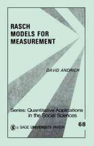 Rasch Models for Measurement (Quantitative Applications in the Social Sciences)