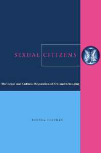 性および帰属の法的･文化的規則<br>Sexual Citizens : The Legal and Cultural Regulation of Sex and Belonging
