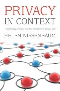 プライバシーの要点<br>Privacy in Context : Technology, Policy, and the Integrity of Social Life