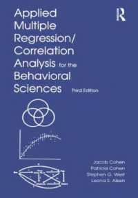 Applied Multiple Regression/Correlation Analysis for the Behavioral Sciences （3RD）