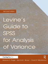 Levine's Guide to SPSS for Analysis of Variance （2ND）