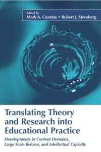 Translating Theory and Research into Educational Practice : Developments in Content Domains, Large Scale Reform, and Intellectual Capacity (Educational Psychology Series)
