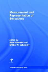 Measurement and Representation of Sensations (Scientific Psychology Series)