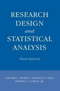 調査設計と統計分析（第3版）<br>Research Design and Statistical Analysis : Third Edition （3RD）