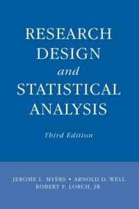 調査設計と統計分析（第3版）<br>Research Design and Statistical Analysis : Third Edition （3RD）